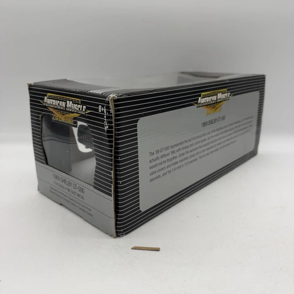 ERTL 39254 AMERICAN MUSCLE 1969 SHELBY GT-500 1:18 Silver Die-Cast METAL CAR